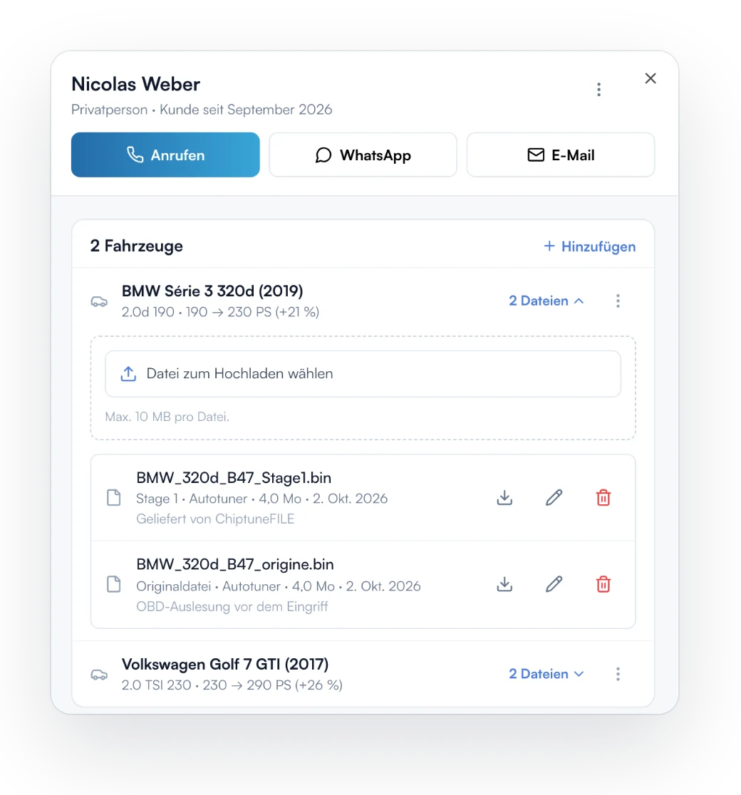 Automatische CRM-Verknüpfung