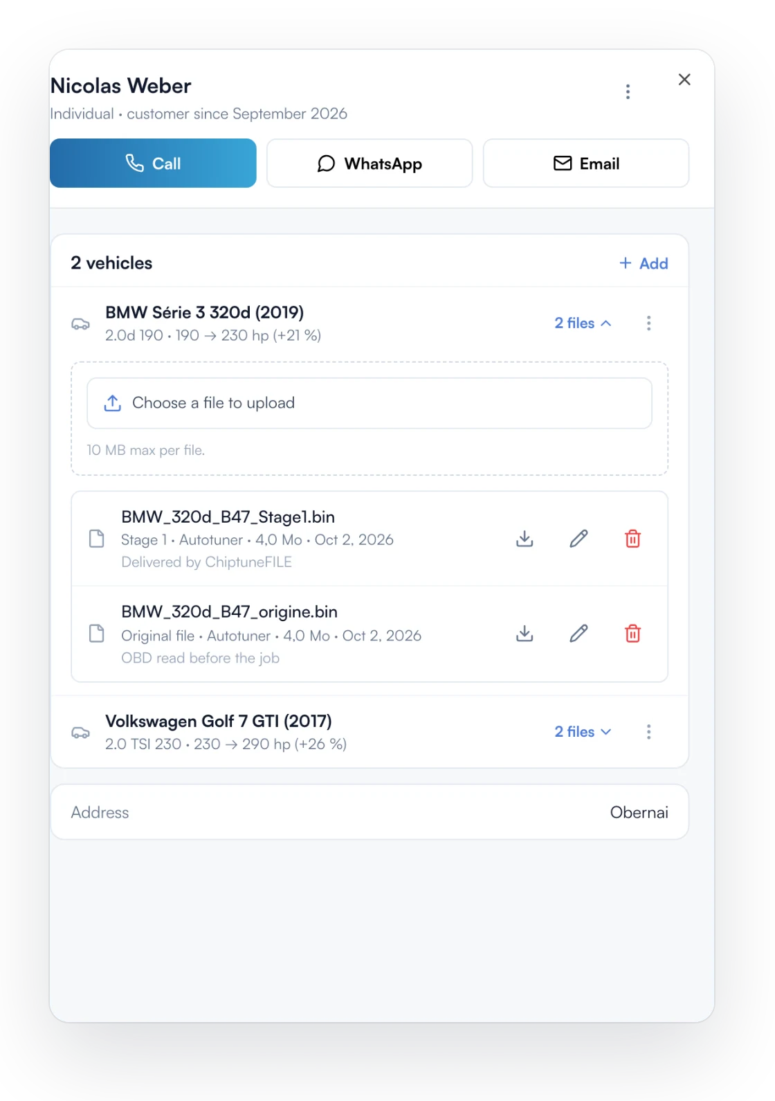 Detailed client records