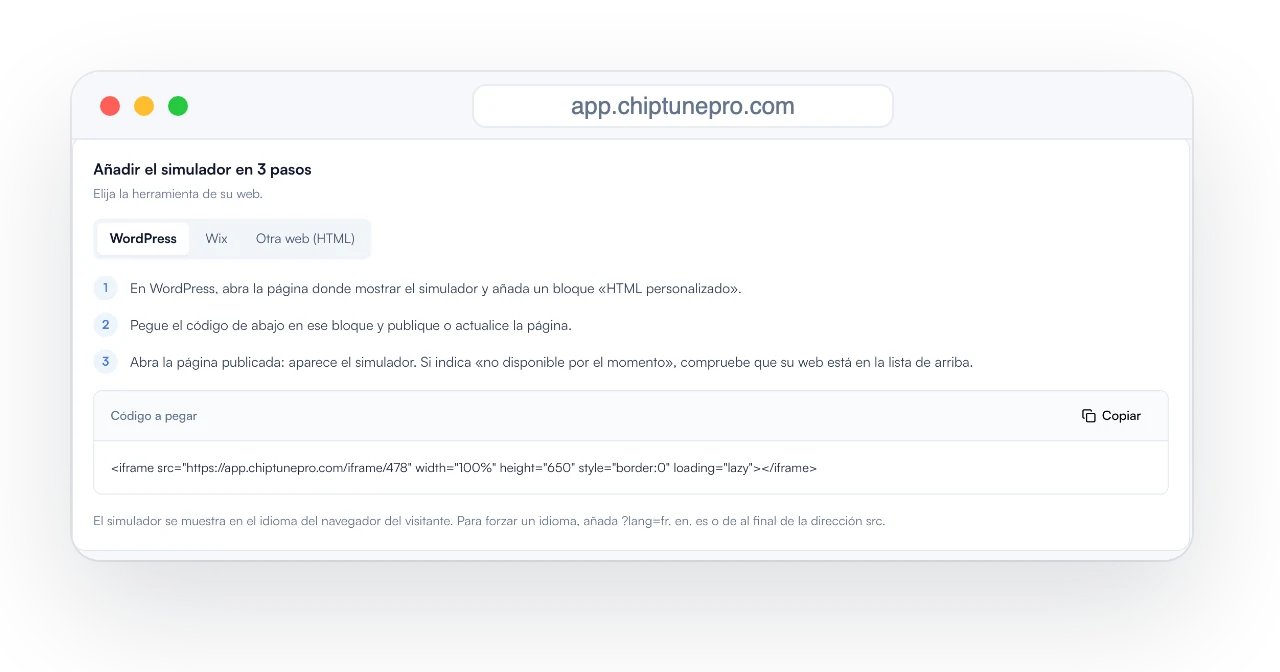 Integración iframe