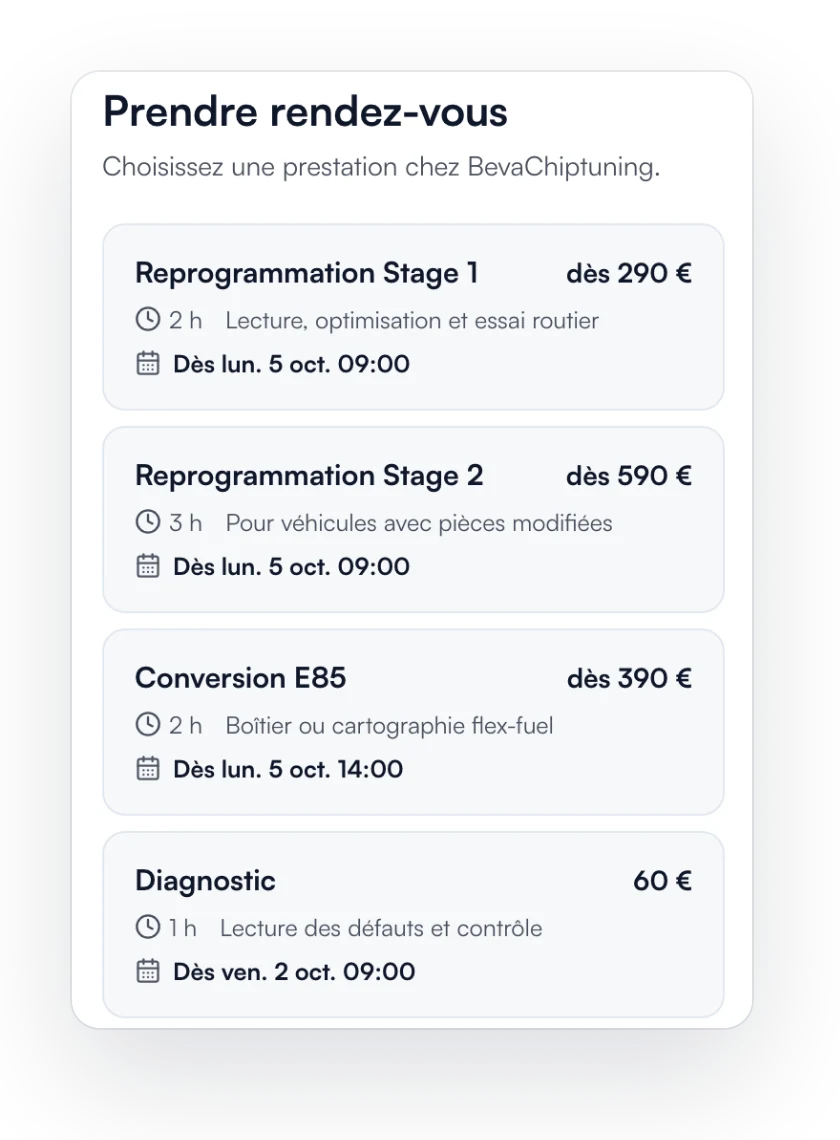 Il remplit le formulaire avec ses infos et son véhicule