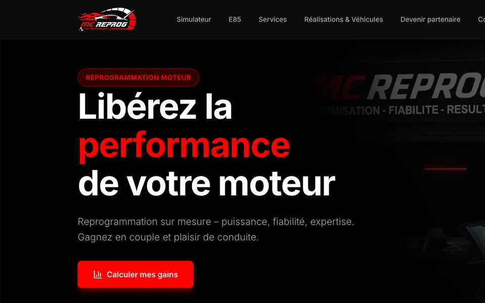 Site de MC Reprogrammation, avec le simulateur Chiptune